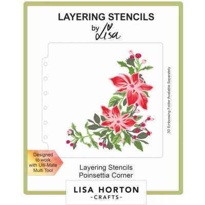 Lisa Horton Crafts Layering Stencils - Poinsettia Corner